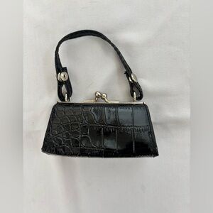 Vegan Leather Small Lipstick/Lip Balm Case in Black